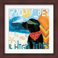 Framed 'Good Vibes IV' border=