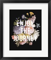 Framed 'Floral Sentiment II Black Crop' border=