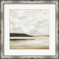 Framed 'Cloudy Coast I' border=