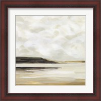 Framed 'Cloudy Coast I' border=