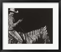 Framed Cowboy Scratchboard II