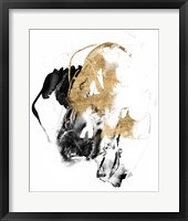 Black & Gold Splash II Framed Print