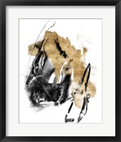 Black & Gold Splash IV Framed Print