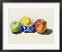 Still Life with Apples & Lemon I Framed Print