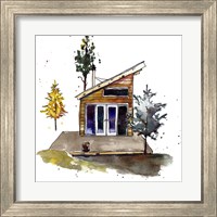 Framed 'Rad Cabin IV' border=