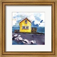 Framed 'Cabin Scape I' border=