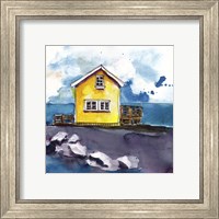 Framed 'Cabin Scape I' border=