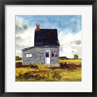 Framed 'Cabin Scape II' border=