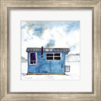 Framed 'Cabin Scape III' border=