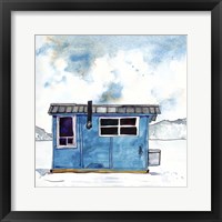 Framed 'Cabin Scape III' border=