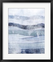 White Out in Blue I Framed Print