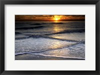 Framed Sunset Reflection On Beach, Cape May NJ