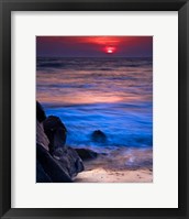 Framed Sunset Reflection on Beach 4, Cape May, NJ