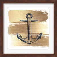 Framed 'Brushed Gold Anchor' border=