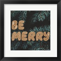 Framed 'Gingerbread Be Merry' border=