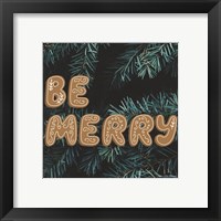 Framed 'Gingerbread Be Merry' border=