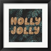 Gingerbread Holly Jolly Framed Print