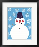Framed Snowflake Snowman