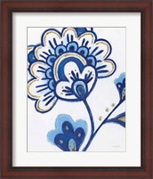 Framed 'Flora Chinoiserie VI' border=