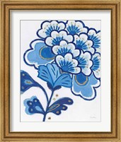 Framed 'Flora Chinoiserie V' border=