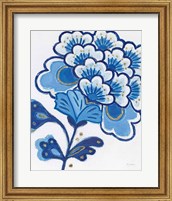 Framed 'Flora Chinoiserie V' border=