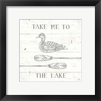 Framed 'Lake Sketches VII' border=