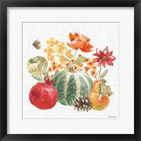 Framed 'Harvest Bouquet V' border=