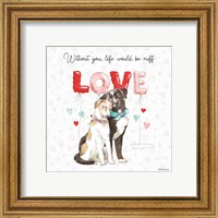 Framed 'Paws of Love IV' border=