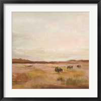 Framed Buffalo Under Big Sky Warm