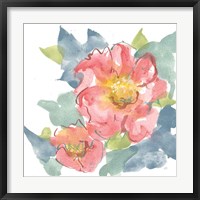 Peony in the Pink II on White Framed Print