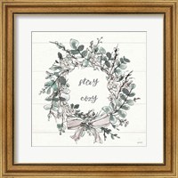 Framed 'Modern Farmhouse VII Stay Cozy' border=