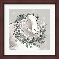 Framed 'Modern Farmhouse XIII Snowflakes' border=