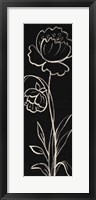 Framed Black Floral II Crop