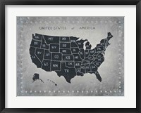 Framed Riveting USA Map