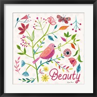 Framed 'Budding Beauty III' border=