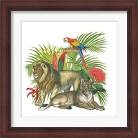 Framed 'In the Jungle II' border=