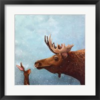 Framed Moose and Rabbit