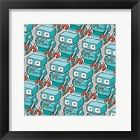 Framed Blue Robo Army