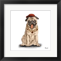 Framed Pugs in Hats I