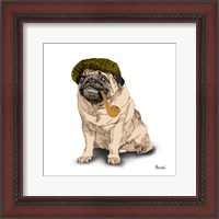 Framed 'Pugs in Hats II' border=