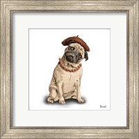 Framed 'Pugs in Hats IV' border=