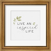 Framed 'Inspired Life I' border=