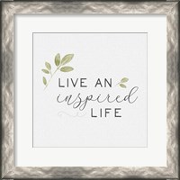 Framed 'Inspired Life I' border=