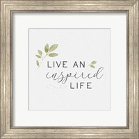 Framed 'Inspired Life I' border=