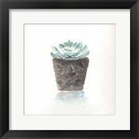 Watercolor Cactus Still Life I Framed Print