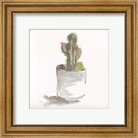 Framed 'Watercolor Cactus Still Life II' border=