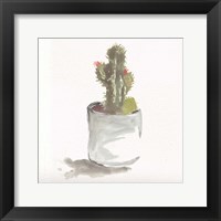 Watercolor Cactus Still Life II Framed Print