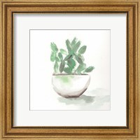 Framed 'Watercolor Cactus Still Life III' border=