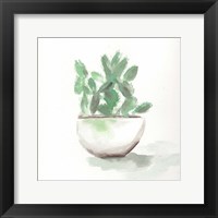 Watercolor Cactus Still Life III Framed Print