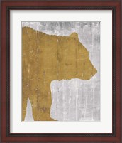 Framed 'Rustic Lodge Animals Bear on Grey' border=